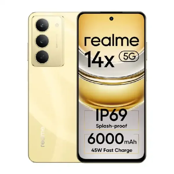 realme 14x 5G Golden Glow Smartphone Keni Electronics