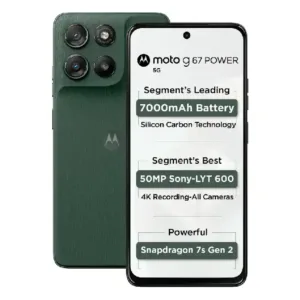 Motorola G67 POWER 5G Smartphone with 7000mAh Battery, 120Hz Display & Android 15