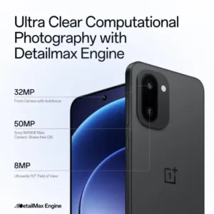 Oneplus 15R Charcoal Black SmartPhone Camera