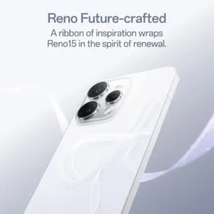 Oppo Reno15 5G Glacier White SmartPhone Design