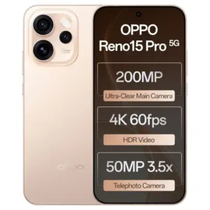 OPPO Reno15 Pro 5G: Full HD+ 120Hz | Dimensity 8450 | 200MP Camera | 6500 mAh | 80W SUPERVOOC | IP69