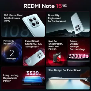 Redmi Note 15 Mist Purple SmartPhone Features Keni Electronics