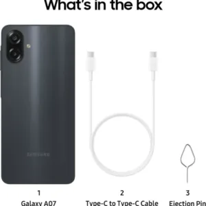 Samsung Galaxy A07 Black SmartPhone Box 1 Keni Electronics