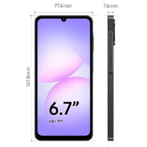 Samsung Galaxy A07 Black SmartPhone Dimentions 1 Keni Electronics