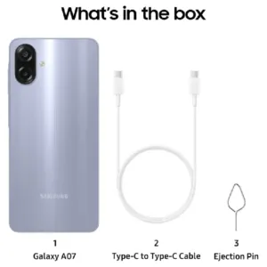 Samsung Galaxy A07 Light Violet SmartPhone Box 1 Keni Electronics