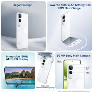 Vivo Y400 5G Glam White SmartPhone Features Keni Electronics