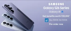 Samsung Galaxy S26 Series Desktop Banner