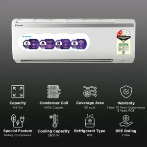 Daikin FTQ28XV16 0 8 Ton 2 Star Non Inverter AC Features 1 Keni Electronics