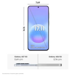 Samsung Galaxy A57 5G Awesome IcyBlue SmartPhone Dimentions