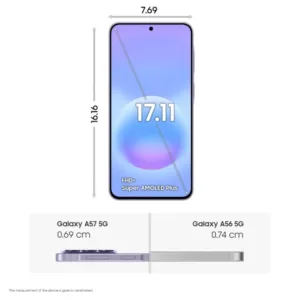 Samsung Galaxy A57 5G Awesome Lilac SmartPhone Dimentions