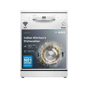 Bosch Series 6 SMS6IKW01I 14 Place Settings Freestanding Dishwasher with Glass Protection Technology