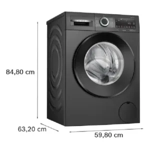 Bosch WGA244ZTIN Black Grey 9kg Fully Automatic Front Load Washing Machine Dimensions 1 Keni Electronics