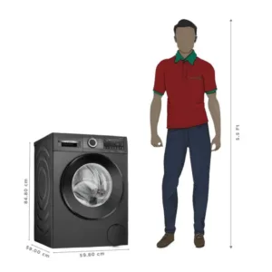Bosch WGA244ZTIN Black Grey 9kg Fully Automatic Front Load Washing Machine Size 1 Keni Electronics
