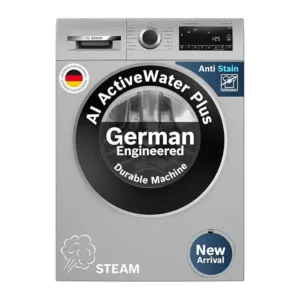 Bosch WGA254ZSIN 10 Kg 1400 RPM Front Load Washing Machine with Steam Refresh, Anti-Stain & AI Water Plus