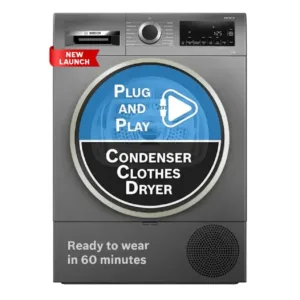 Bosch WQG2420RIN 9 Kg Heat Pump Tumble Dryer with AutoDry, Hygiene Plus, Anti-Crease & 14 Drying Programs