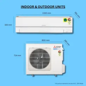 Mitsubishi Electric MSY GZ22VF 1 9 Ton 4 Star AC Dimension 1 Keni Electronics
