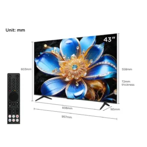 TCL 43T69D QLED Google TV Dimentions Keni Electronics