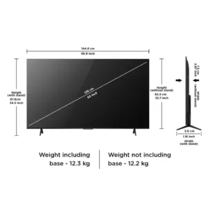 TCL 65P6L Ultra HD Google TV Dimentions Keni Electronics