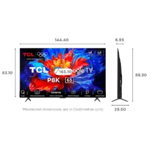 TCL 65P8K 4K Ultra HD QLED Google TV Dimentions 1 Keni Electronics
