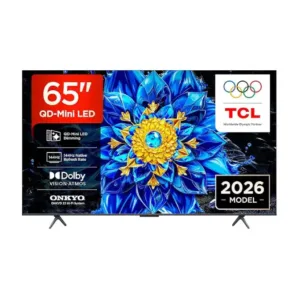 TCL 65P8L 65 Inch QD-Mini LED 4K Smart Google TV with 144Hz VRR, Dolby Vision Atmos & ONKYO 2.1 Sound (2026 Model)