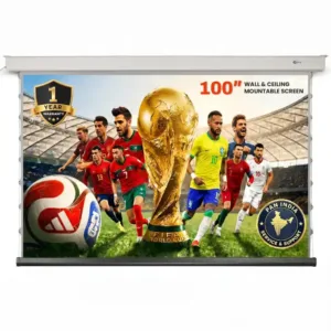 OTEK CineCast M100 (100 Inch) Motorized ALR Projector Screen | Gain 1.8, Silent Motor, Remote, Wall & Ceiling Mount