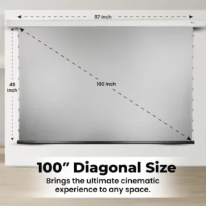 OTEK CineCast M100 100 inch motorized projector screen Dimention Keni Electronics