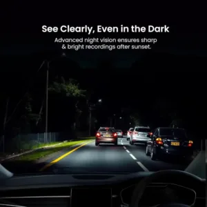 OTEK Copilot 2K Dashcam 1440P Front Camera Dark Mode