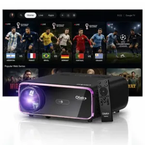 OTEK Galaxy FHD Smart Projector 1080P 4K Support Android 13 10000 Lumens Black Keni Electronics