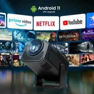 OTEK JOY Smart Portable Projector 4K Support 5G WiFi Black Android11 Keni Electronics