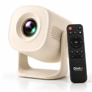 OTEK Joy Plus Smart Portable Projector with WiFi 6, Bluetooth 5.4, 4K HDR10 Support, HD 720P, 150 Inch Display