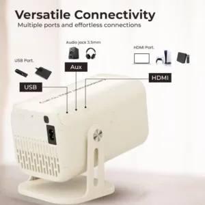 OTEK PIXA1000 Smart Projector 7000 Lumens 1080P Beige Connectivity Keni Electronics