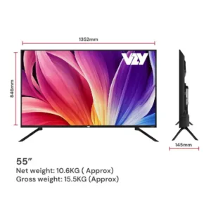 VZY x55uhqg5av 55 inch Qled Smart Google TV Dimentions