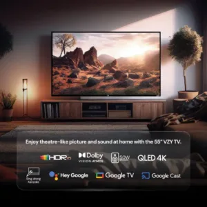 VZY x55uhqg5av 55 inch Qled Smart Google TV Features