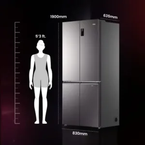 Haier HRB 600IS 520 L 3 Star Lumiere FF SBS Dimentions Keni Electronics