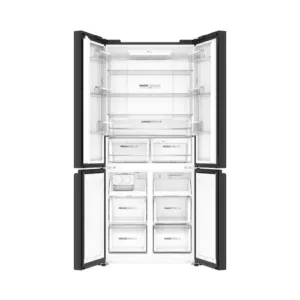 Haier HRB 600KGU1 Black Glass 3 Star FF SIde by Side Places Keni Electronics