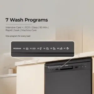 Midea MDWPF1301FB 13 Place Setting 7 Wash Program Keni Electronics