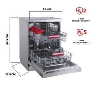 Toshiba 14 Place Settings DW 14F1INS 2 Silver Dimentions Keni Electronics